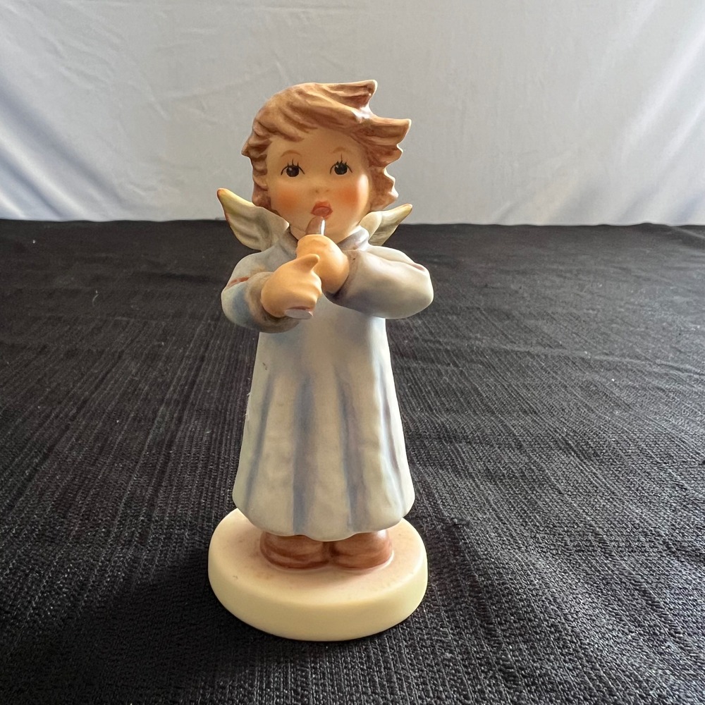 Goebel Heavenly Rhapsody Flotenengel Angel w/ Flute Figurine 2096/E Germany 1999